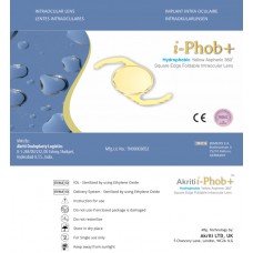 i-Phob+ Hydrophobic Aspheric 360* Square Edge Yellow Foldable Intra Ocular Lens